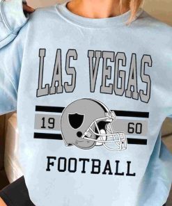 T Sweatshirt Women 3 TS0121 Las Vegas Football Vintage Crewneck Sweatshirt Las Vegas Raiders