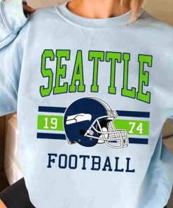T Sweatshirt Women 3 TS0123 Seattle Football Vintage Crewneck Sweatshirt Seattle Seahawks