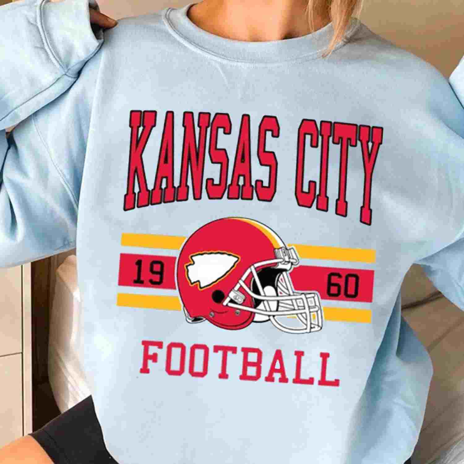 Kansas City Chiefs Crewnec Vintage Football Sweatshirt - Trends Bedding