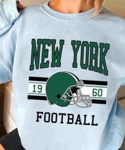 T Sweatshirt Women 3 TS0125 New York Football Vintage Crewneck Sweatshirt New York Jets