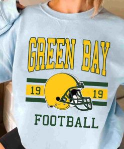 T Sweatshirt Women 3 TS0128 Green Bay Football Vintage Crewneck Sweatshirt Green Bay Packers