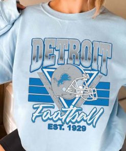 T Sweatshirt Women 3 TS0201 Detroit Helmets NFL Sunday Retro Detroit Lions T Shirt 1