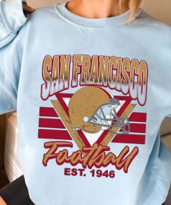 T Sweatshirt Women 3 TS0204 49ers Helmets NFL Sunday Retro San Francisco 49ers T Shirt