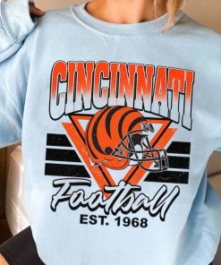 T Sweatshirt Women 3 TS0208 Cincinnati Helmets NFL Sunday Retro Cincinnati Bengals T Shirt