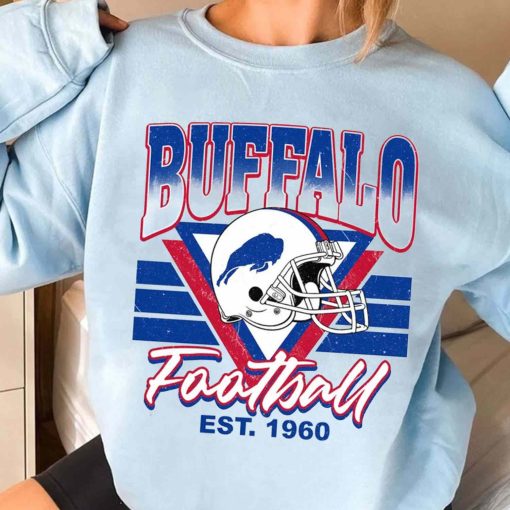 T Sweatshirt Women 3 TS0210 Buffalo Helmets NFL Sunday Retro Buffalo Bills T Shirt
