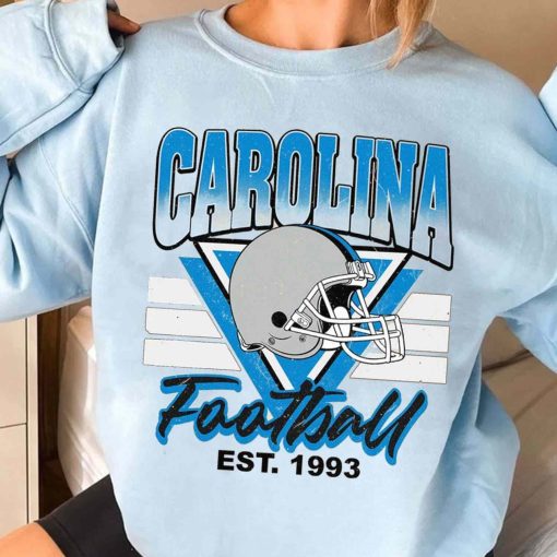 T Sweatshirt Women 3 TS0211 Carolina Helmets NFL Sunday Retro Carolina Panthers T Shirt
