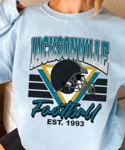 T Sweatshirt Women 3 TS0216 Jacksonville Helmets NFL Sunday Retro Jacksonville Jaguars T Shirt