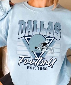 T Sweatshirt Women 3 TS0217 Dallas Helmets NFL Sunday Retro Dallas Cowboys T Shirt