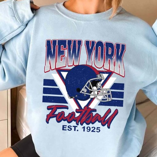 T Sweatshirt Women 3 TS0222 Giants Helmets NFL Sunday Retro New York Giants T Shirt