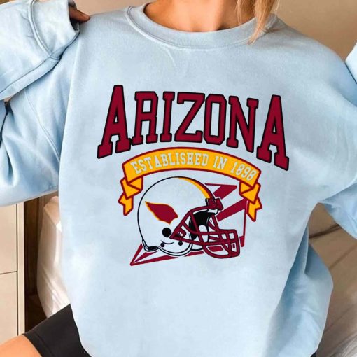 T Sweatshirt Women 3 TS0301 Arizona Established In 1898 Vintage Football Team Arizona Cardinals T Shirt