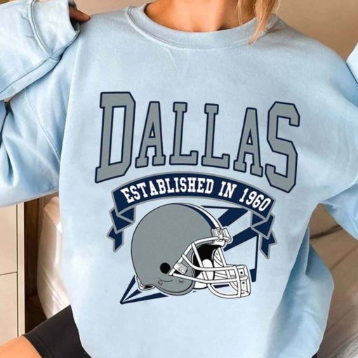 T Sweatshirt Women 3 TS0304 Dallas Established In 1960 Vintage Football Team Dallas Cowboys T Shirt