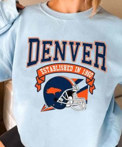 T Sweatshirt Women 3 TS0307 Denver Established In 1960 Vintage Football Team Denver Broncos T Shirt