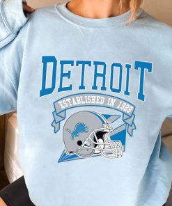 T Sweatshirt Women 3 TS0310 Detroit Established In 1929 Vintage Football Team Detroit Lions T Shirt