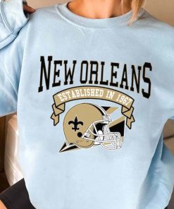 T Sweatshirt Women 3 TS0311 Cincinnati Established In 1967 Vintage Football Team New Orleans Saints T Shirt
