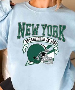 T Sweatshirt Women 3 TS0316 New York Established In 1960 Vintage Football Team New York Jets T Shirt