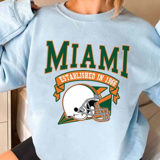T Sweatshirt Women 3 TS0320 Miami Established In 1966 Vintage Football Team Miami Dolphins T Shirt