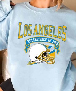 T Sweatshirt Women 3 TS0323 Los Angeles Established In 1966 Vintage Football Team Los Angeles Chargers T Shirt