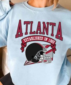 T Sweatshirt Women 3 TS0330 Atlanta Established In 1965 Vintage Football Team Atlanta Flacons T Shirt