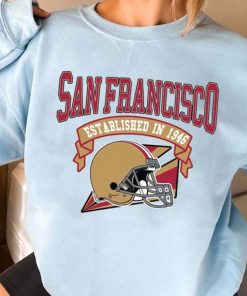 T Sweatshirt Women 3 TS0331 San Francisco Established In 1946 Vintage Football Team San Francisco 49ers T Shirt