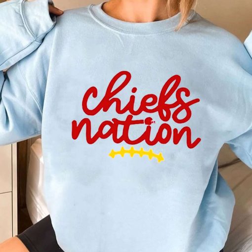 T Sweatshirt Women 3 TSBN112 Chiefs Nation Football Team Kansas City Chiefs T Shirt