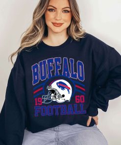 T Sweatshirt Women 5 DSHLM04 Vintage Sunday Helmet Football Buffalo Bills T Shirt