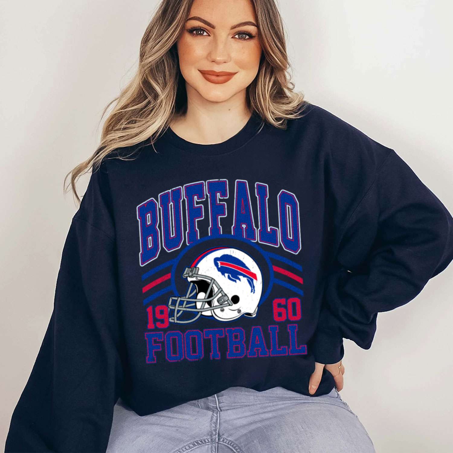 Vintage Sunday Helmet Football Buffalo Bills T-Shirt