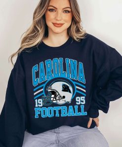 T Sweatshirt Women 5 DSHLM05 Vintage Sunday Helmet Football Carolina Panthers T Shirt