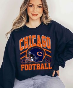 T Sweatshirt Women 5 DSHLM06 Vintage Sunday Helmet Football Chicago Bears T Shirt