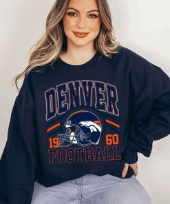T Sweatshirt Women 5 DSHLM10 Vintage Sunday Helmet Football Denver Broncos T Shirt