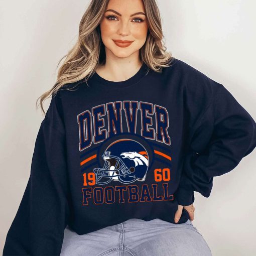 T Sweatshirt Women 5 DSHLM10 Vintage Sunday Helmet Football Denver Broncos T Shirt