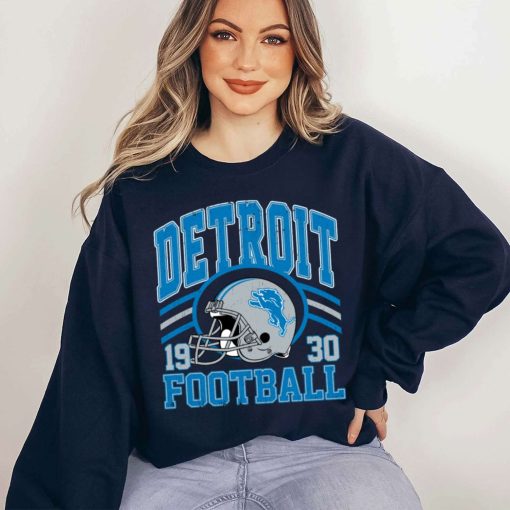T Sweatshirt Women 5 DSHLM11 Vintage Sunday Helmet Football Detroit Lions T Shirt