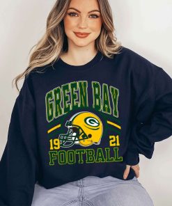 T Sweatshirt Women 5 DSHLM12 Vintage Sunday Helmet Football Green Bay Packers T Shirt
