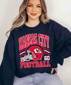 T Sweatshirt Women 5 DSHLM16 Vintage Sunday Helmet Football Kansas City Chiefs T Shirt
