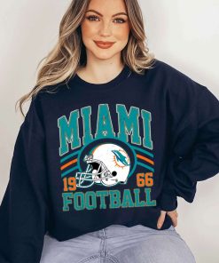 T Sweatshirt Women 5 DSHLM20 Vintage Sunday Helmet Football Miami Dolphins T Shirt