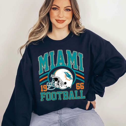 T Sweatshirt Women 5 DSHLM20 Vintage Sunday Helmet Football Miami Dolphins T Shirt