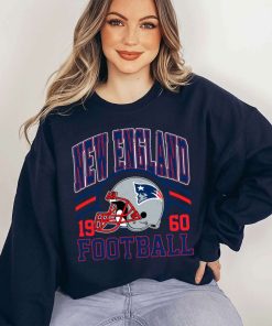 T Sweatshirt Women 5 DSHLM22 Vintage Sunday Helmet Football New England Patriots T Shirt