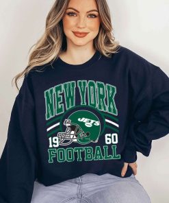 T Sweatshirt Women 5 DSHLM25 Vintage Sunday Helmet Football New York Jets T Shirt