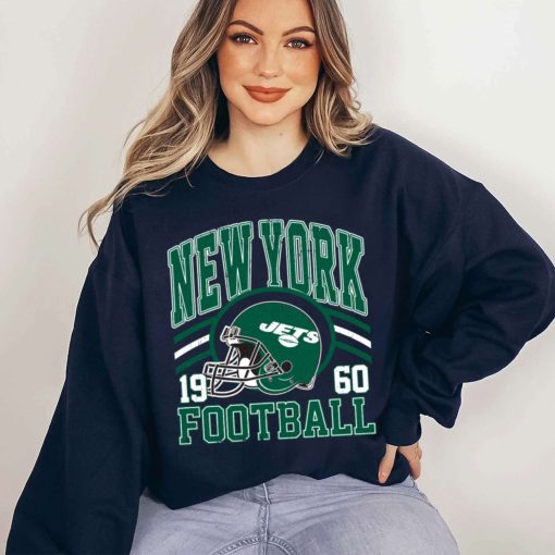T Sweatshirt Women 5 DSHLM25 Vintage Sunday Helmet Football New York Jets T Shirt