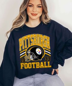 T Sweatshirt Women 5 DSHLM27 Vintage Sunday Helmet Football Pittsburgh Steelers T Shirt