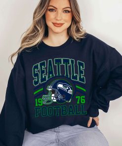 T Sweatshirt Women 5 DSHLM29 Vintage Sunday Helmet Football Seattle Seahawks T Shirt