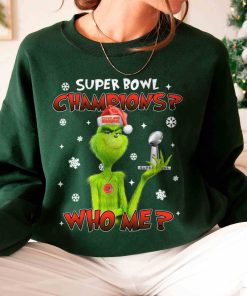 T Sweatshirt Women 6 TSGR08 Grinch Who Me Super Bowl Champions Cleveland Browns T Shirt