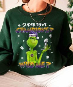T Sweatshirt Women 6 TSGR21 Grinch Who Me Super Bowl Champions Minnesota Vikings T Shirt