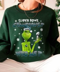 T Sweatshirt Women 6 TSGR26 Grinch Who Me Super Bowl Champions Philadelphia Eagles T Shirt