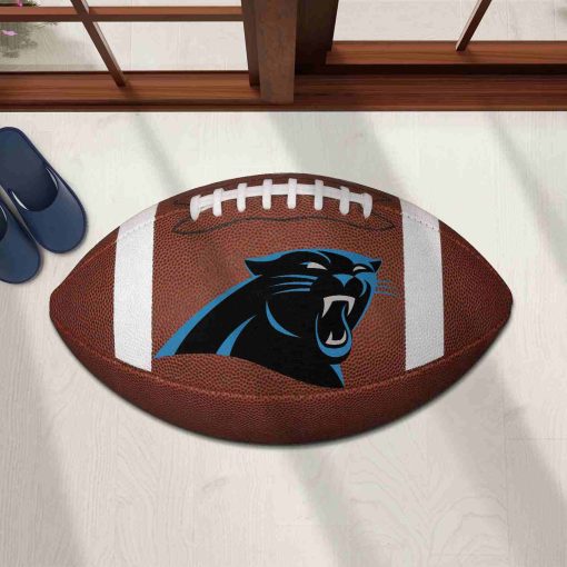 Shaped Mat Mockup 1 DOOR0205 Carolina Panthers The Duke NFL Ball Shape Doormat