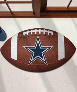 Shaped Mat Mockup 1 DOOR0209 Dallas Cowboys The Duke NFL Ball Shape Doormat