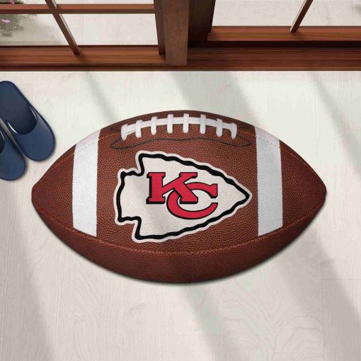 Shaped Mat Mockup 1 DOOR0216 Kansas City Chiefs The Duke NFL Ball Shape Doormat