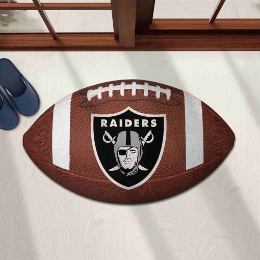 Shaped Mat Mockup 1 DOOR0217 Las Vegas Raiders The Duke NFL Ball Shape Doormat