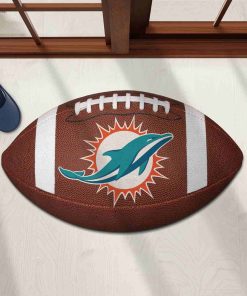 Shaped Mat Mockup 1 DOOR0220 Miami Dolphins The Duke NFL Ball Shape Doormat
