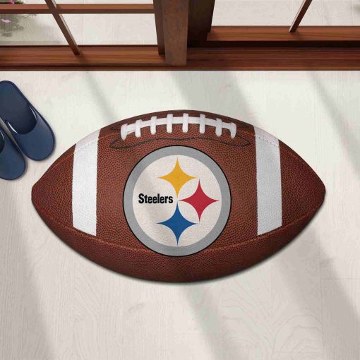 Shaped Mat Mockup 1 DOOR0227 Pittsburgh Steelers The Duke NFL Ball Shape Doormat