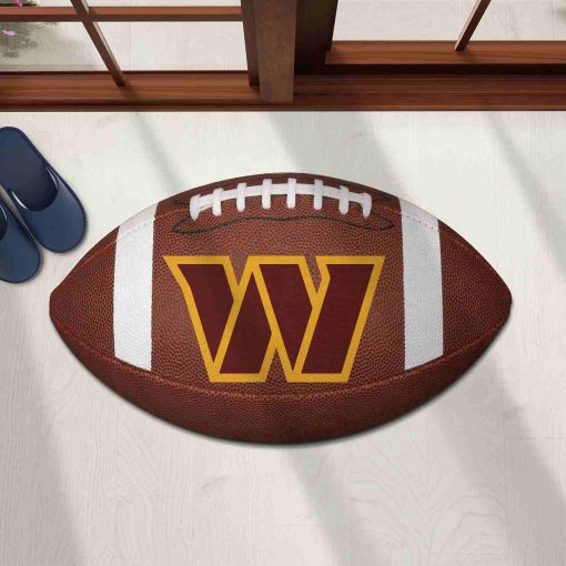 Shaped Mat Mockup 1 DOOR0232 Washington Commanders The Duke NFL Ball Shape Doormat